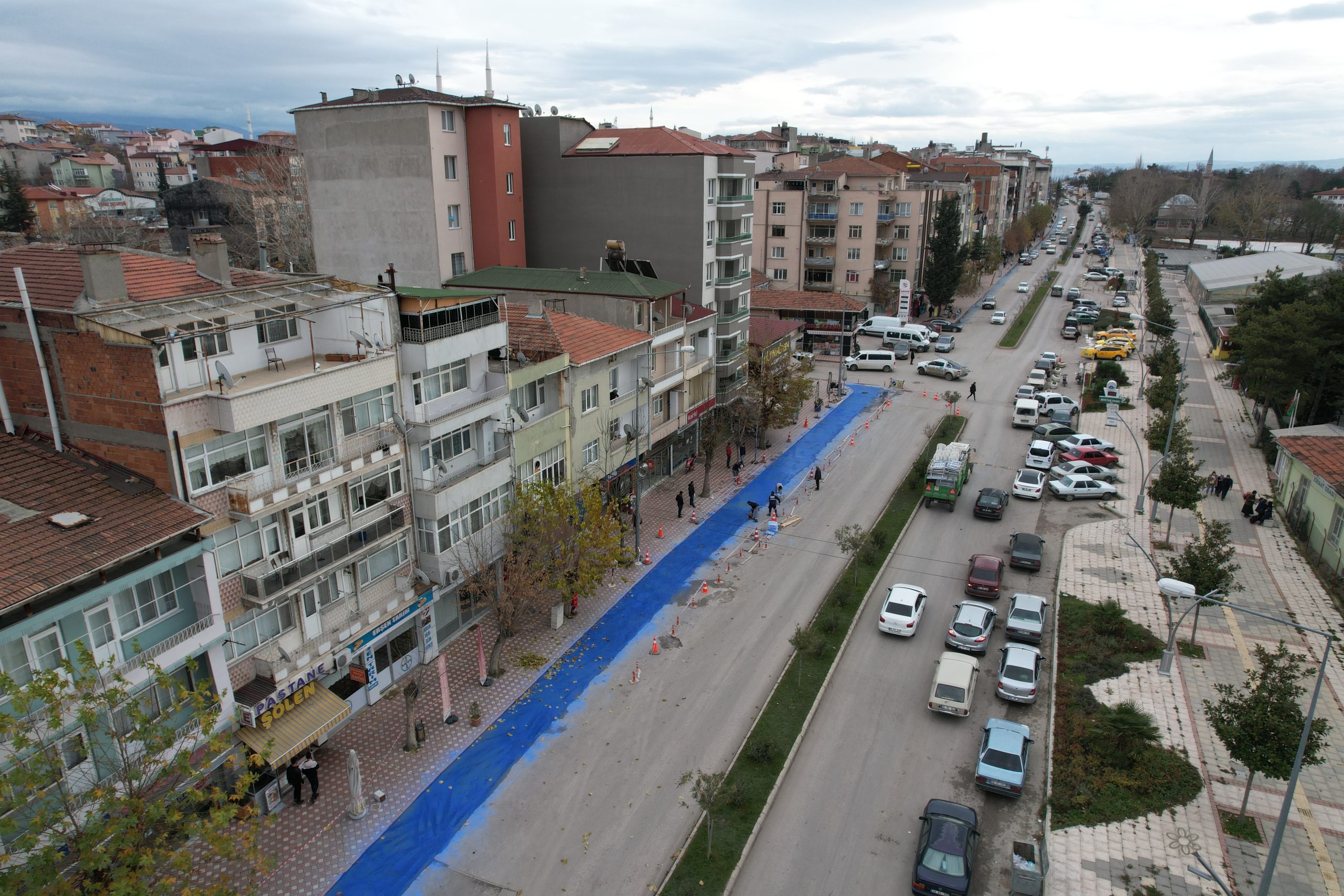 Masmavi Bisiklet Yolu Yapımı Başladı