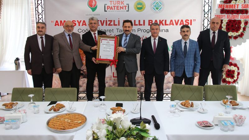 ”Amasya Cevizli Ballı Baklavası”nın Coğrafi işareti Tescillendi