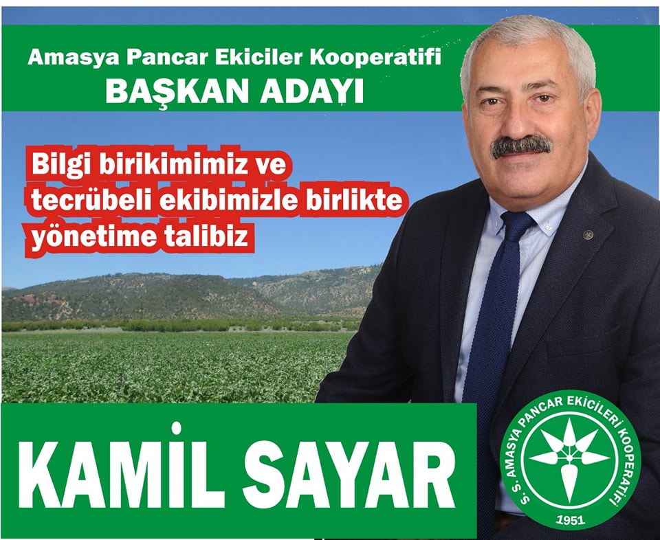 Amasya Pancar Ekiciler Kooperatifi Başkan Adayı Kamil Sayar